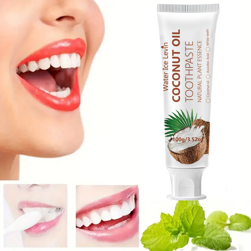 Teeth Whitening Gum - 코코넛 오일 치약 100g 천연 식물