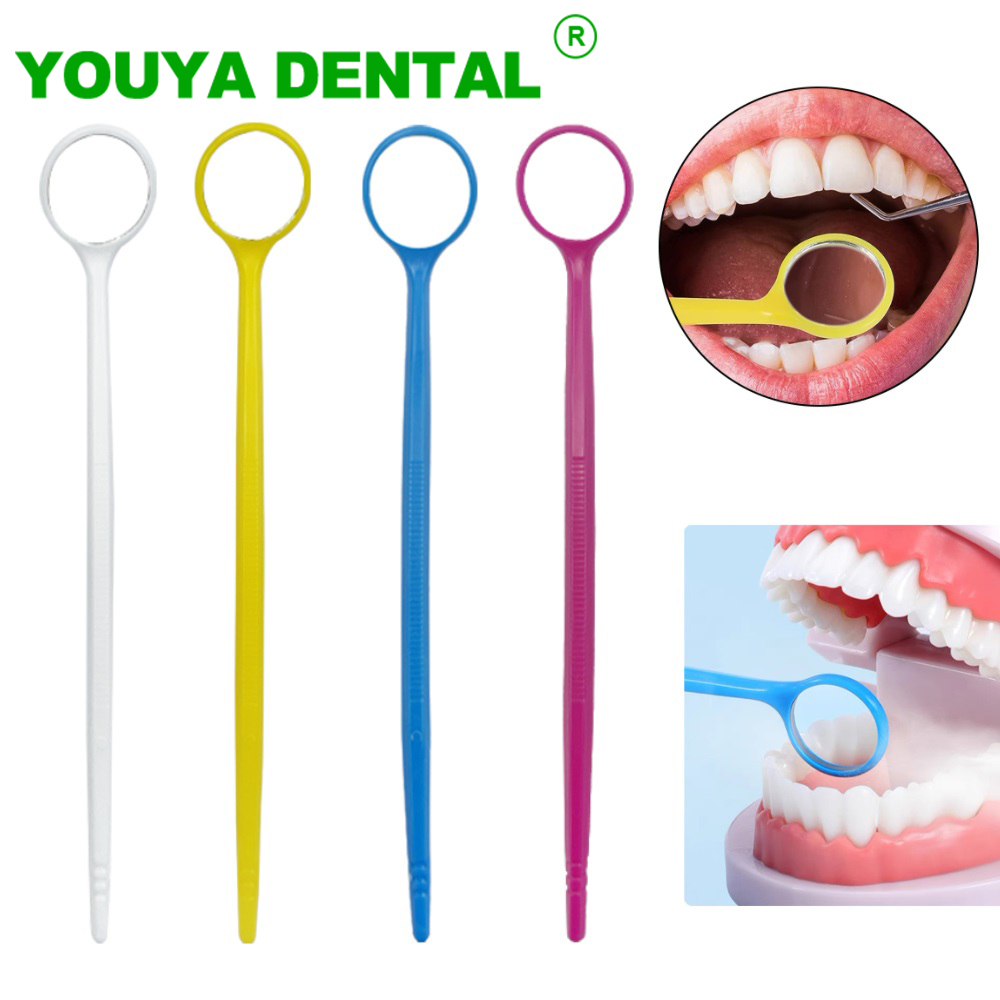 100pcs 치과 입 거울 일회용 플라스틱 치과 의사  - Teeth Whitening Uk 리뷰 및 가격