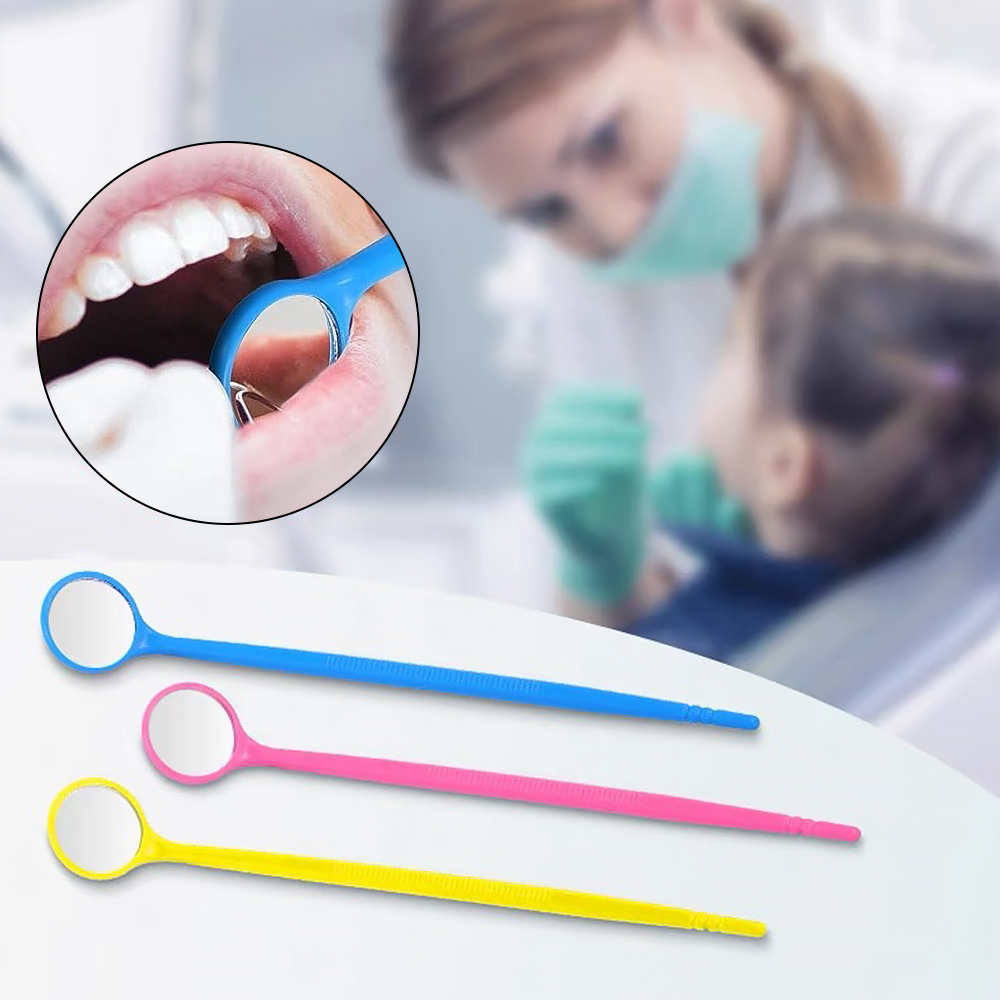 100pcs 치과 입 거울 일회용 플라스틱 치과 의사  - Teeth Whitening Uk 리뷰 및 가격