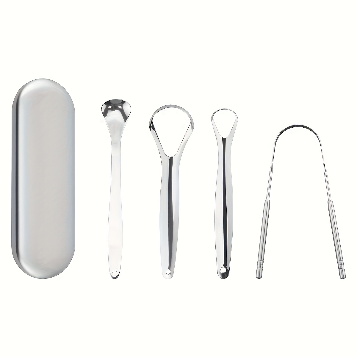 성인용 1/2/3/4pcs 혀 스크레이퍼 보관 케이스가 - Tongue Scraper Metal 리뷰 및 가격
