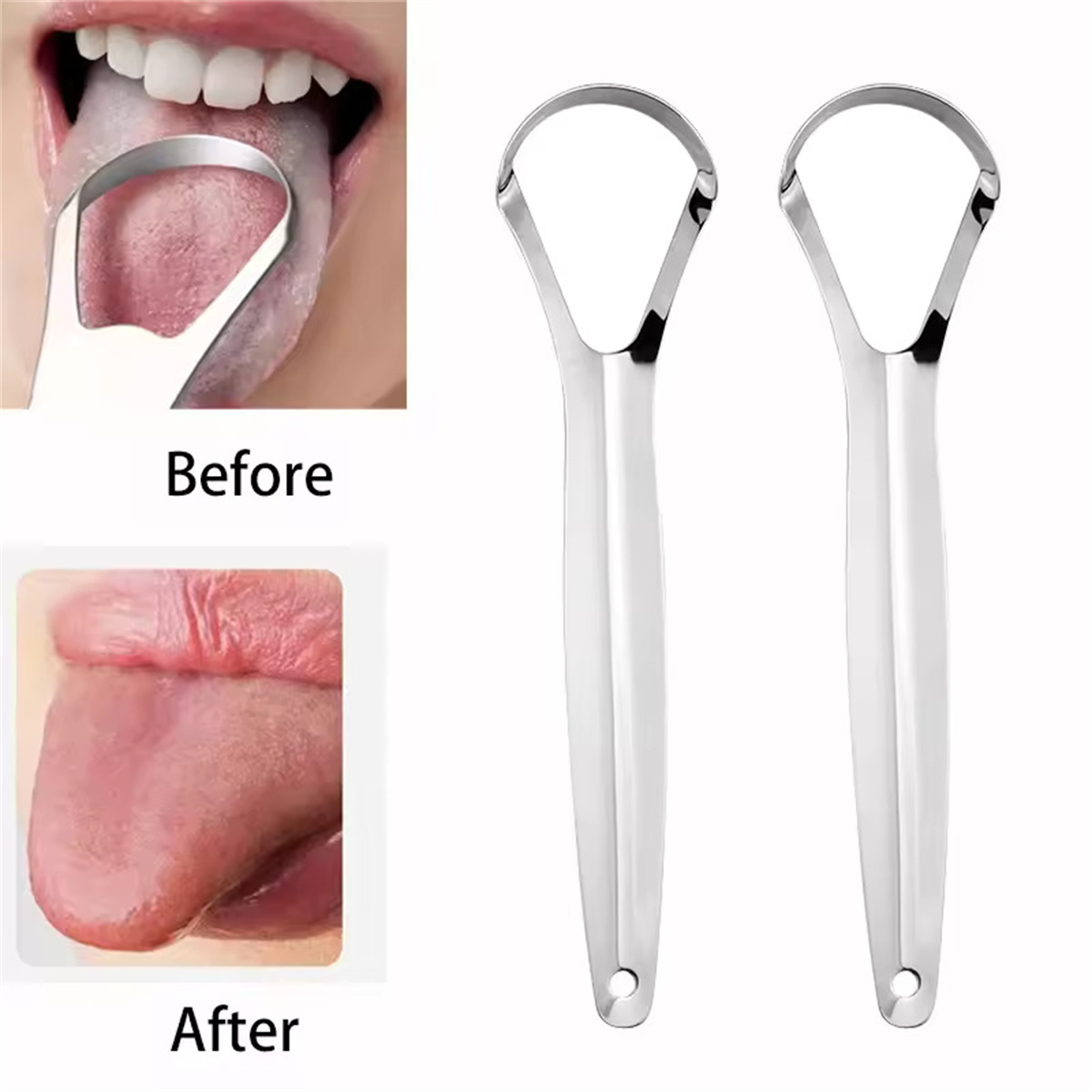 1/2/3Pcs 스테인레스 스틸 혀 스크레이퍼 세트,  - Tongue Scraper Metal 리뷰 및 가격