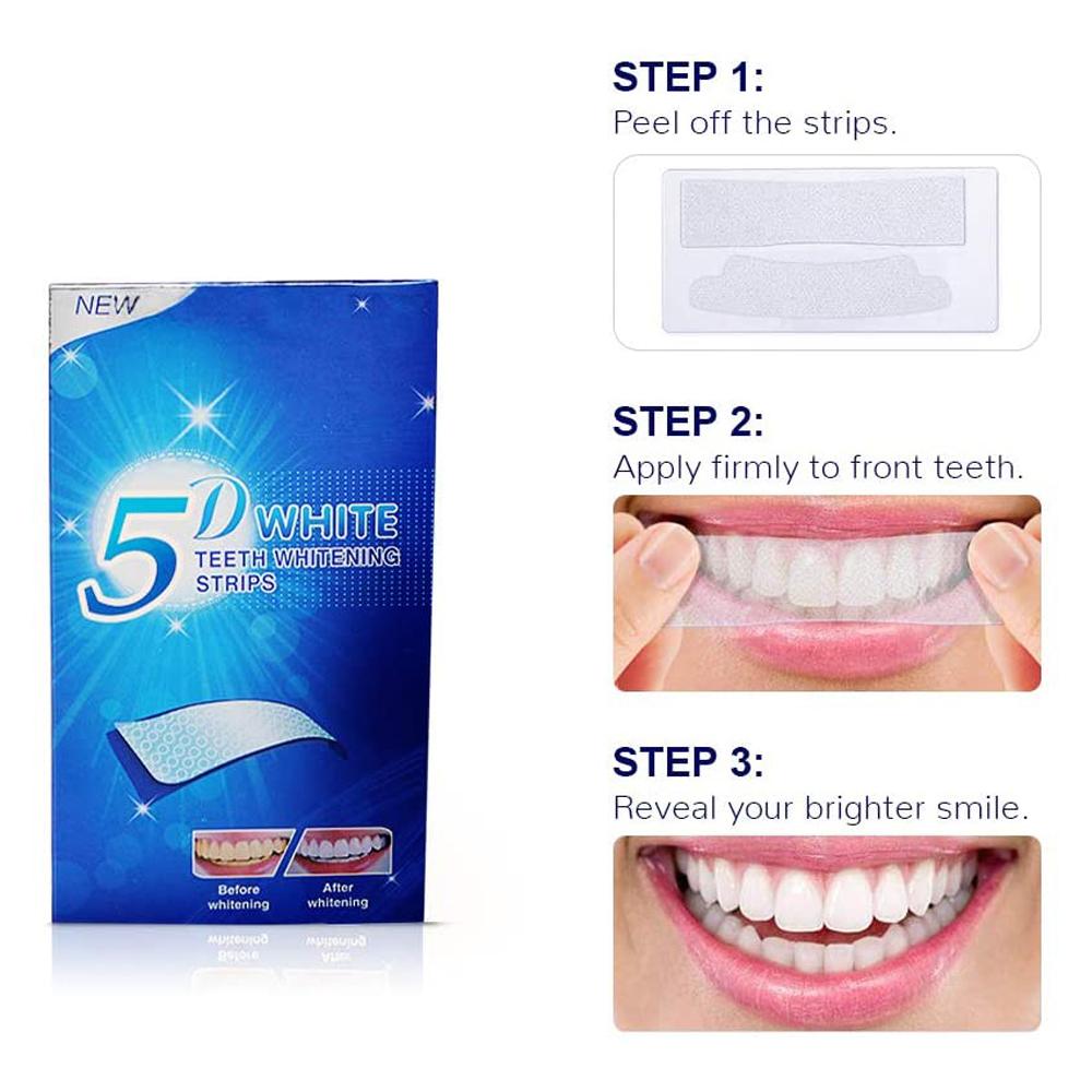 5D 화이트 치아 미백 스트립 미백 젤 화이트 스트립  - Teeth Whitening Before And After 리뷰 및 가격